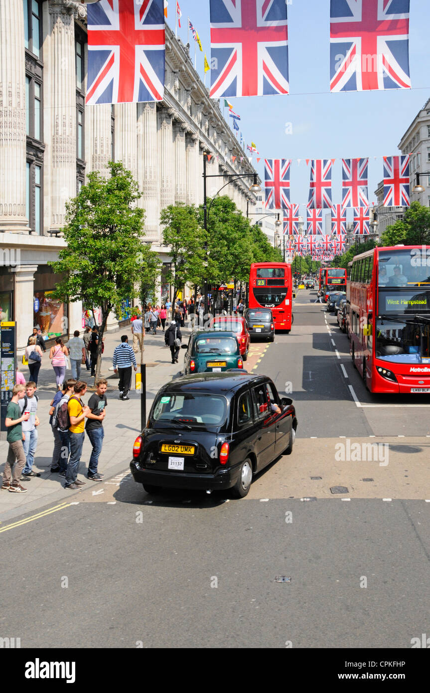 Jubilee bunting and Union Jacks in Oxford Street, may be kept in place during 2012 Olympics