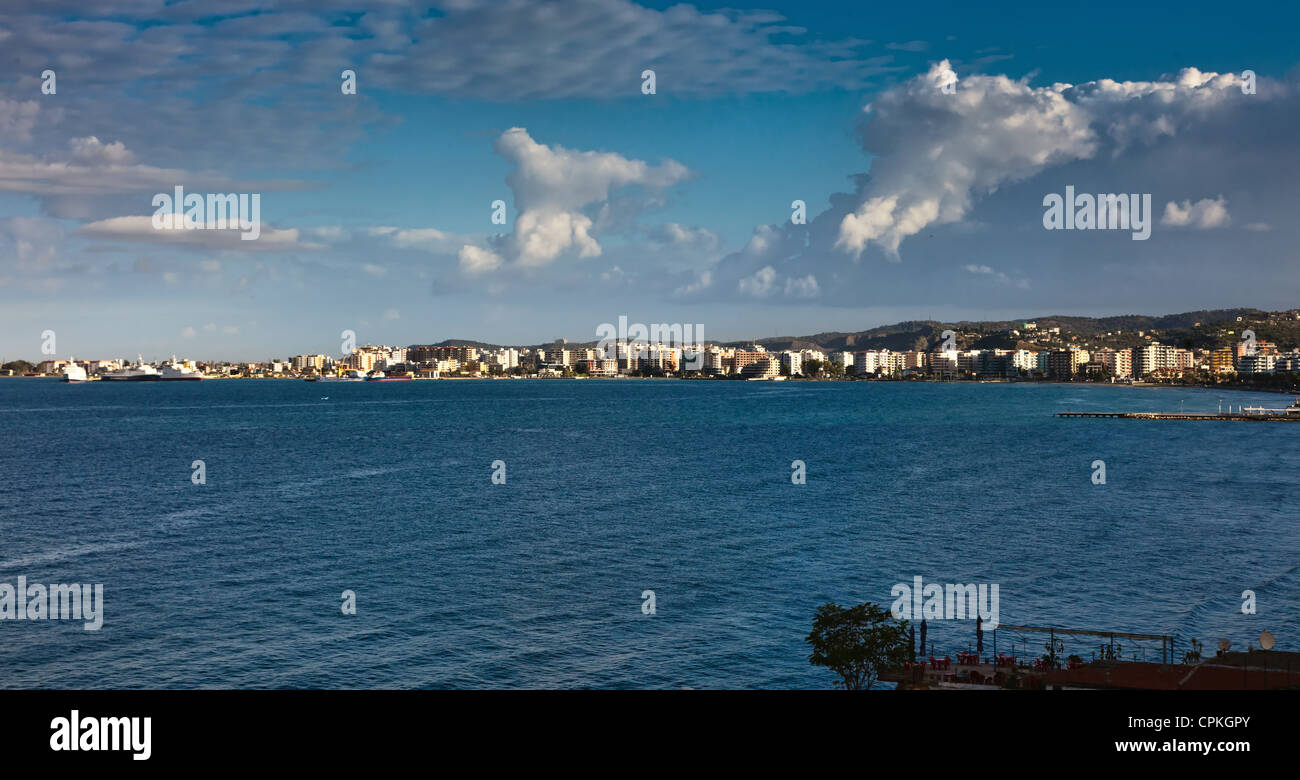 Vlorë (known also by several alternative names) is the second largest port city of Albania Stock Photo