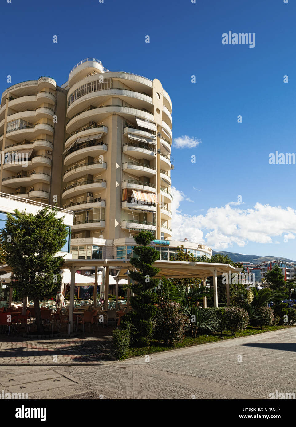 Vlorë (known also by several alternative names) is the second largest port city of Albania Stock Photo