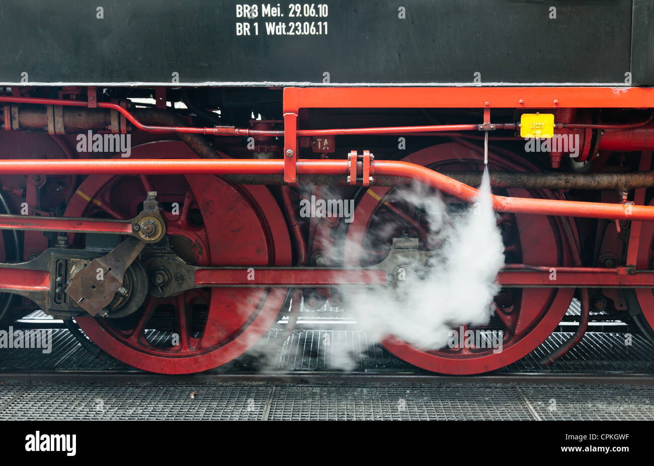 Steam engine locomotive in Harz, Germany Stock Photo