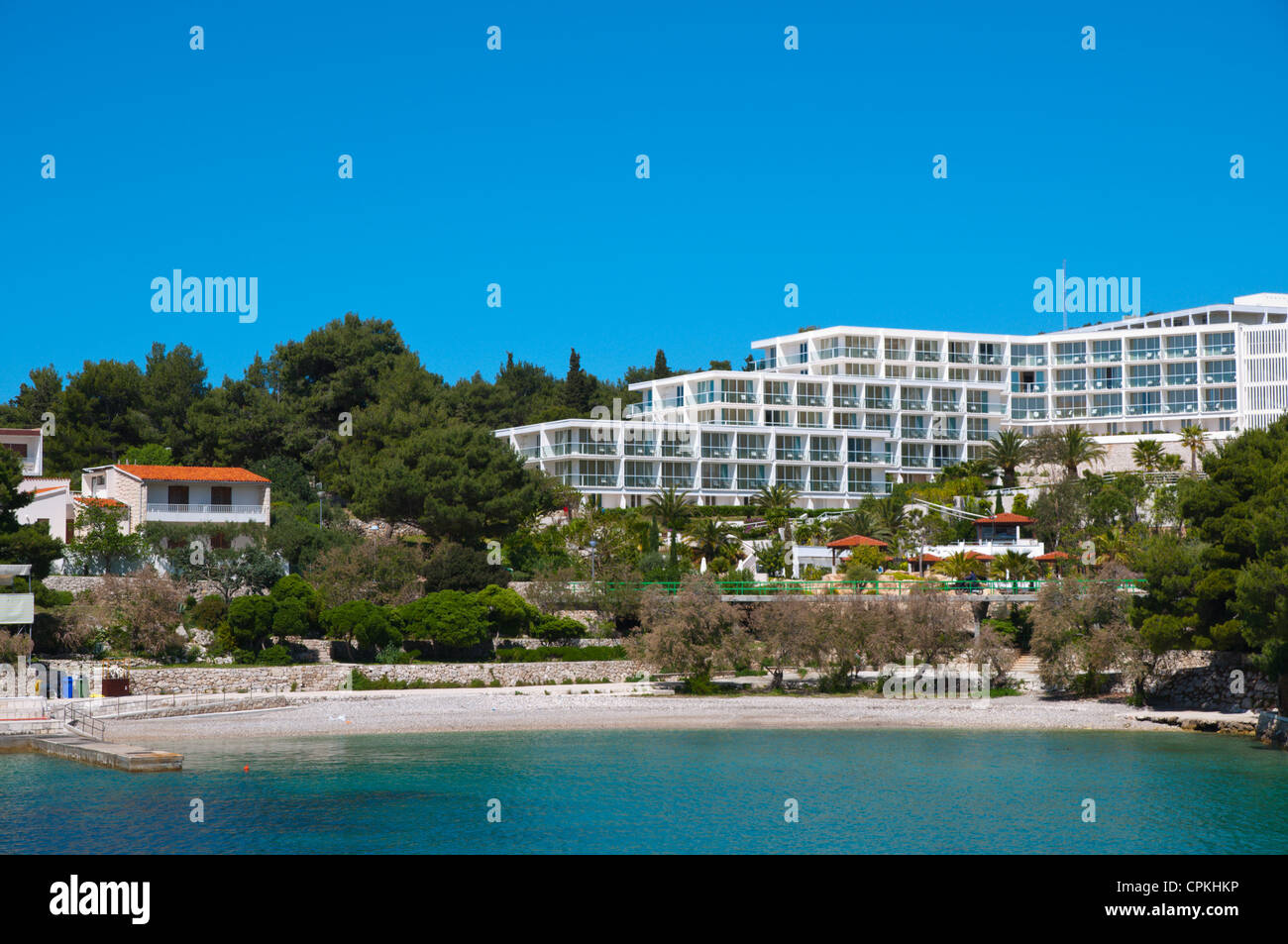 Amfora Hvar Grand Beach Resort hotel complex Hvar town Hvar Island Dalmatia Croatia Europe Stock Photo