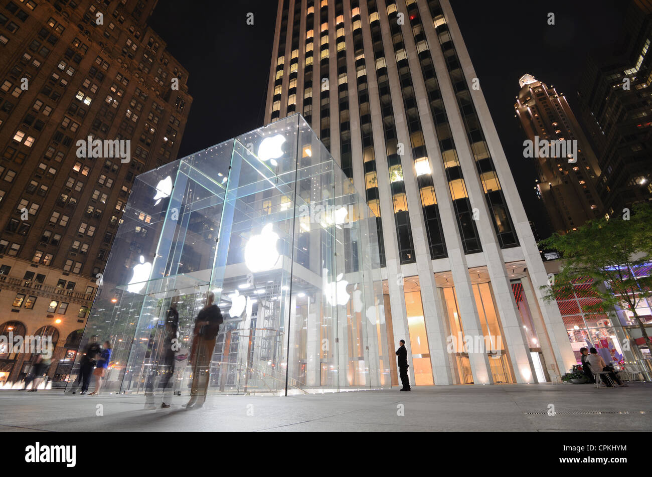 Flagship Apple Store in New York, New York. Stock Photo