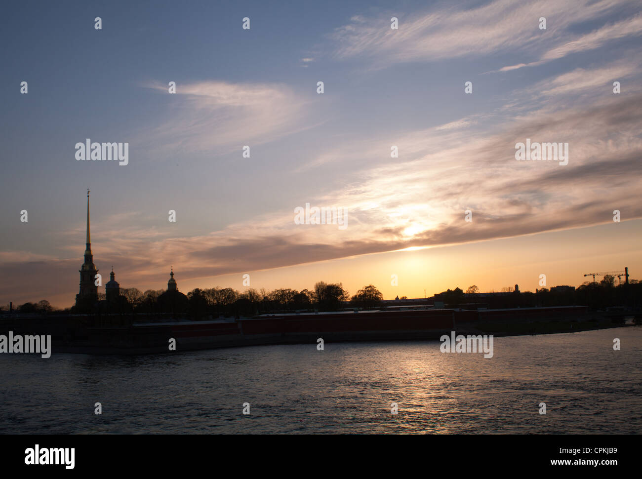 Peter and Paul Fortress in St. Petersburg, Russia. Stock Photo