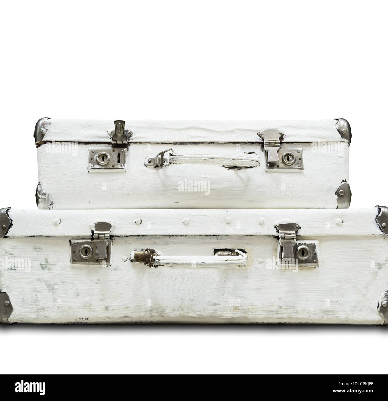 Two suitcase isolated Stock Photo