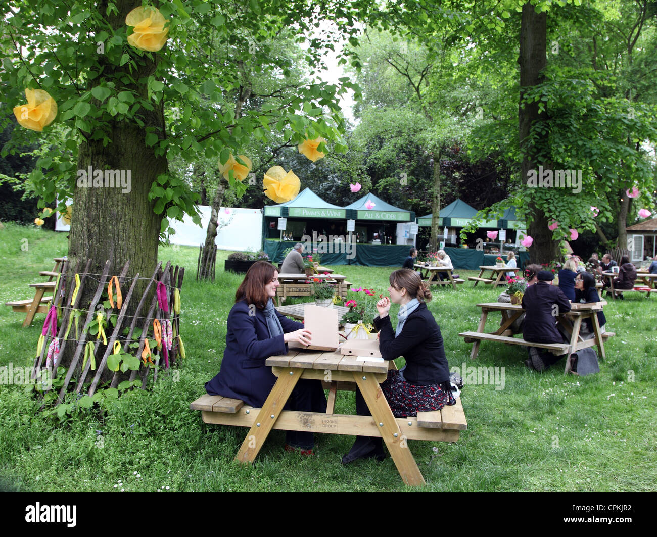 Lunchtime at The Chelsea Flower Show 2012 Stock Photo