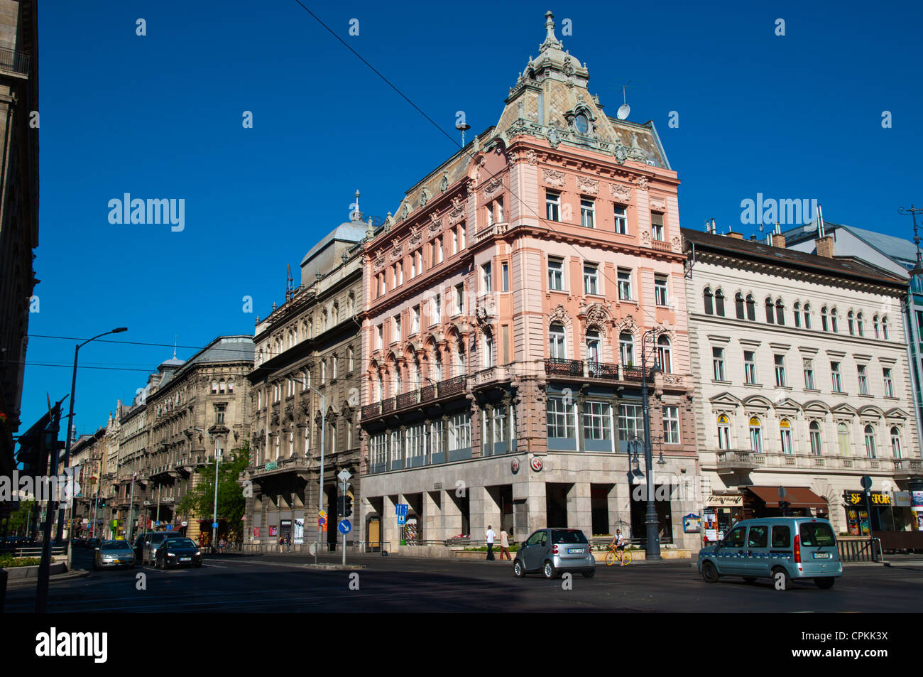 Kossuth Lajos Utca street at Astoria Junction Budapest Hungary Europe Stock Photo