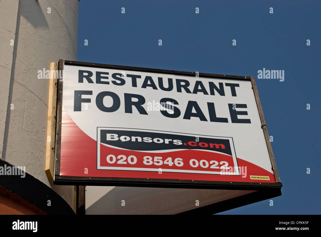 estate agents restaurant for sale board in kingston upon thames, surrey