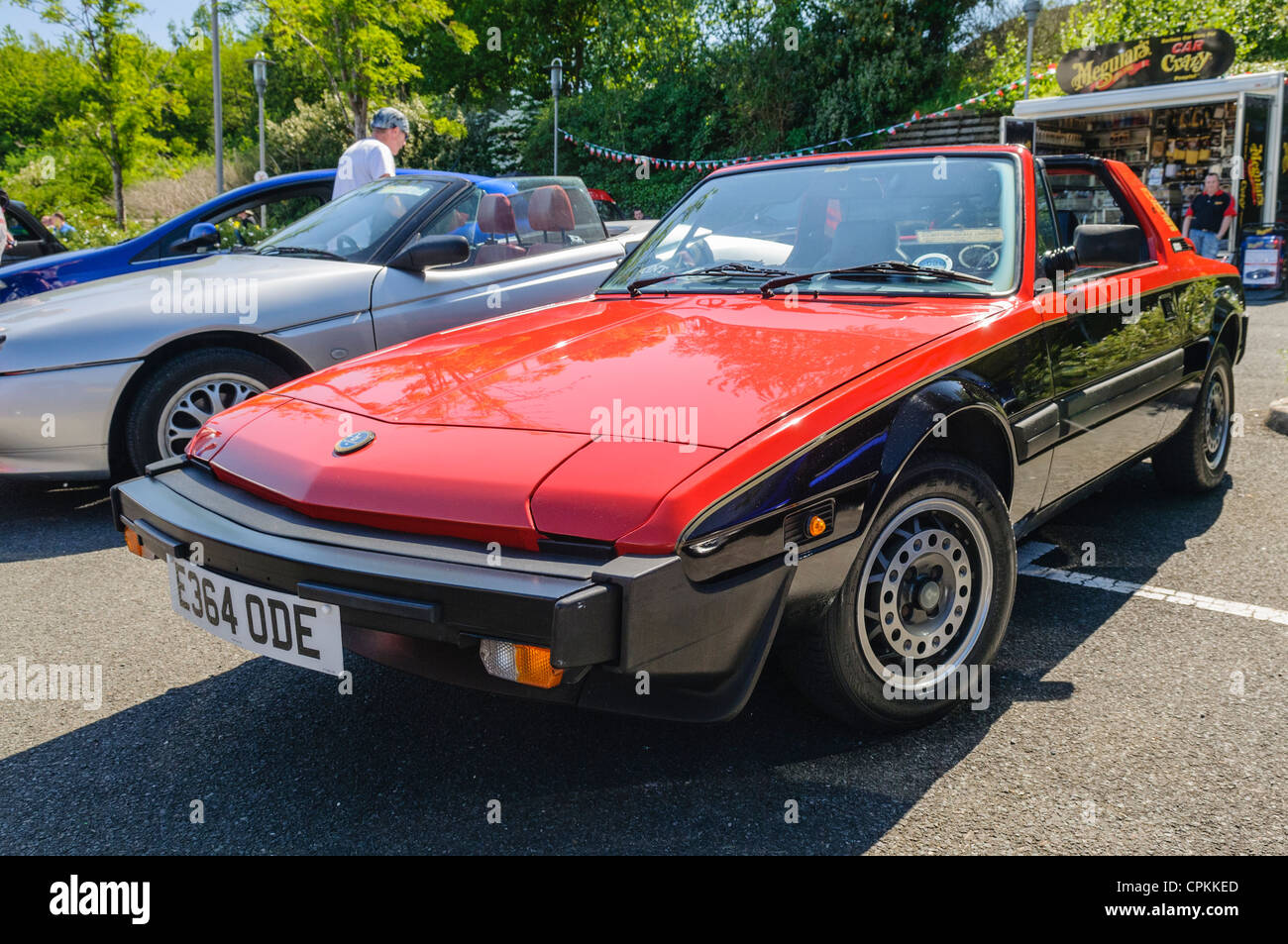 1985 or 1986 Fiat X1/9 mid engined sports car Stock Photo