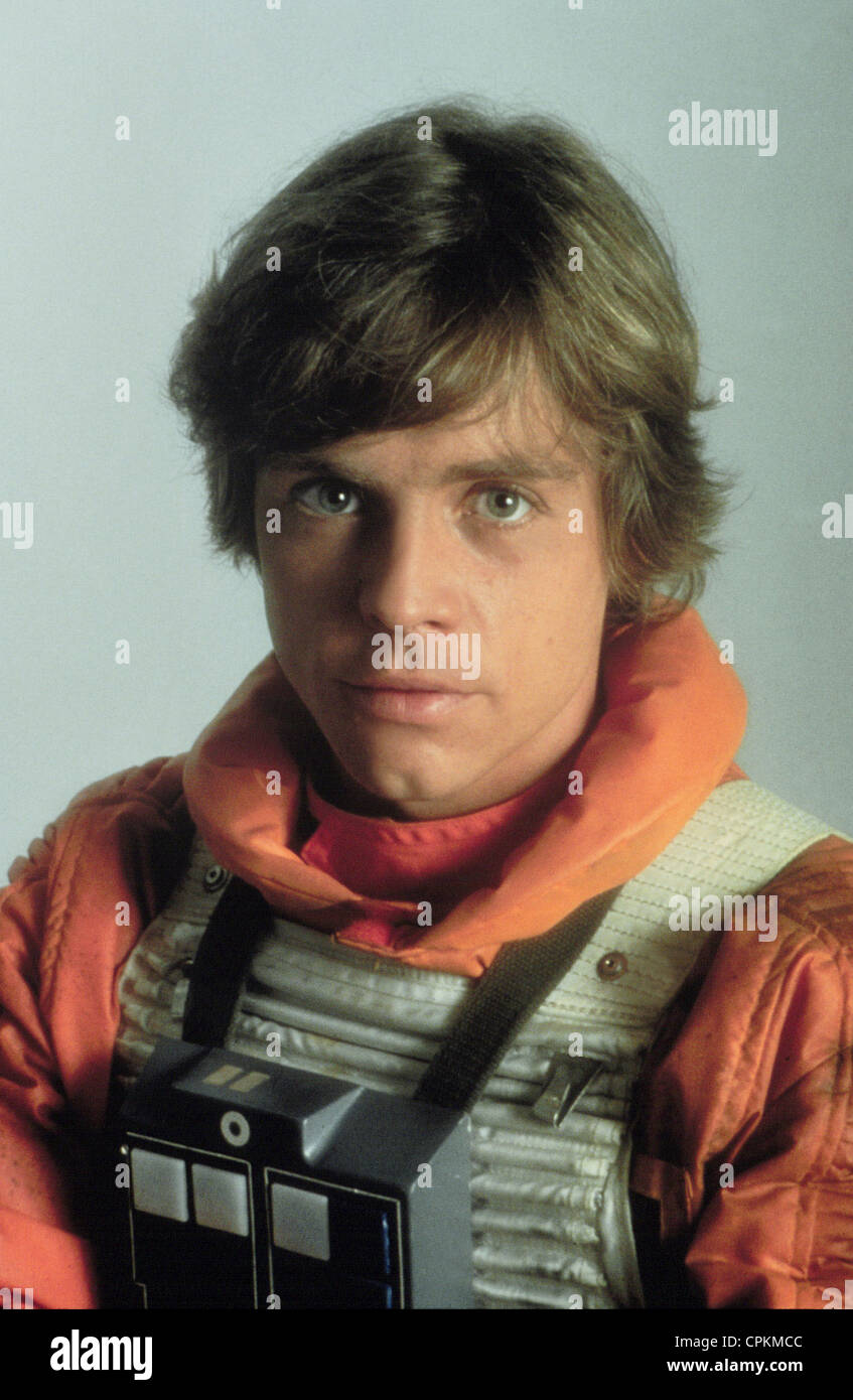 A portrait of Luke Skywalker in the 1983 film, 'The Empire Strikes Back'. played by the actor Mark Hamill. Stock Photo