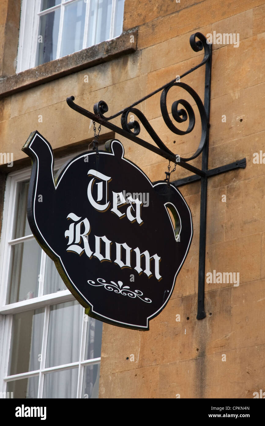Tea Rooms sign in shape of a teapot Stock Photo Alamy