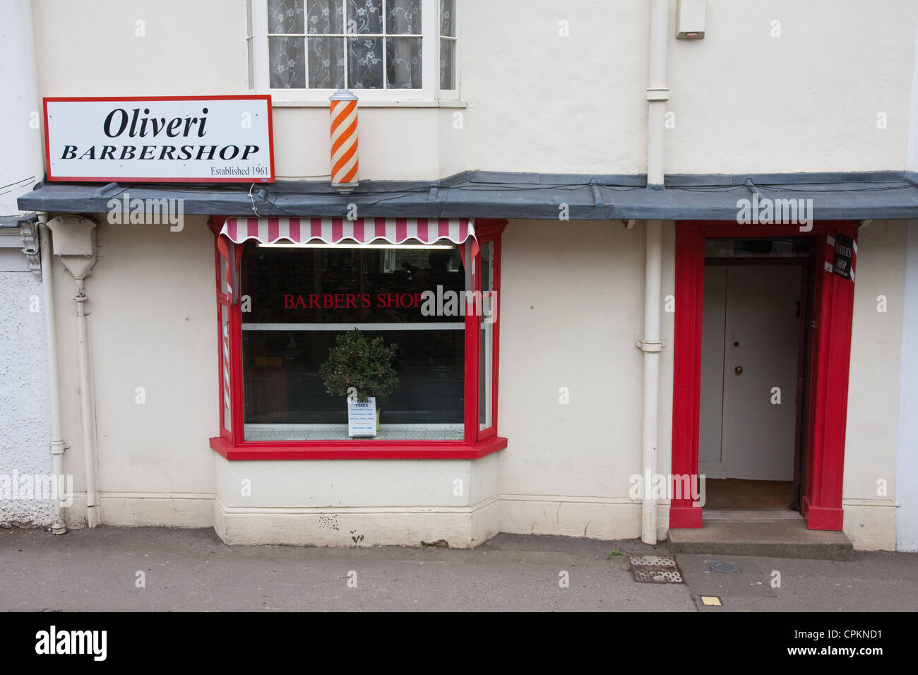 Oliveri Barbershop, Chipping Norton Stock Photo