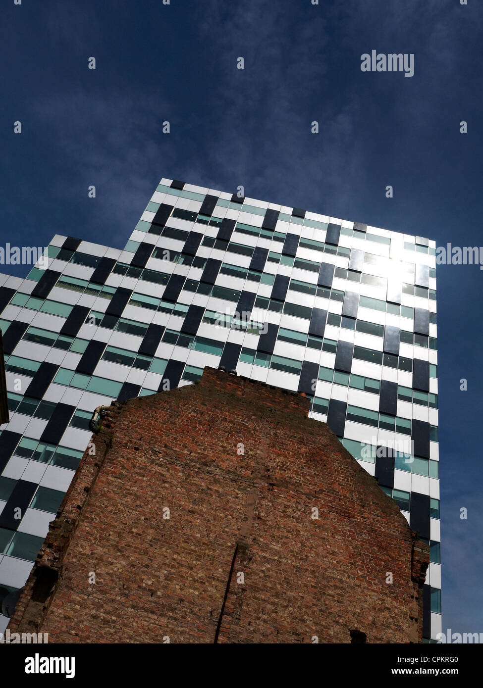 Mixed architecture showing Unity building in Liverpool UK Stock Photo