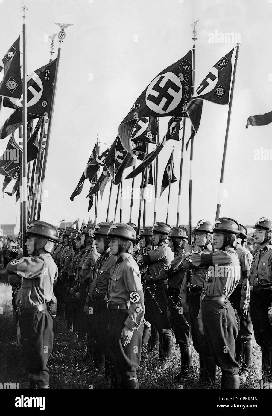 National Socialist Motor Corps [NSKK] formation, 1936 Stock Photo