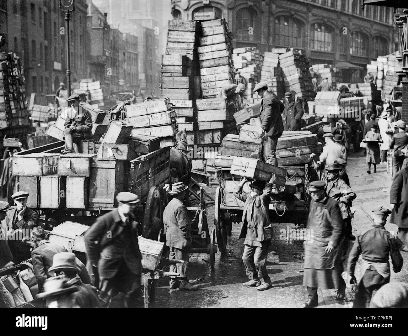 Billingsgate Fish Market, 1926 Stock Photo Alamy