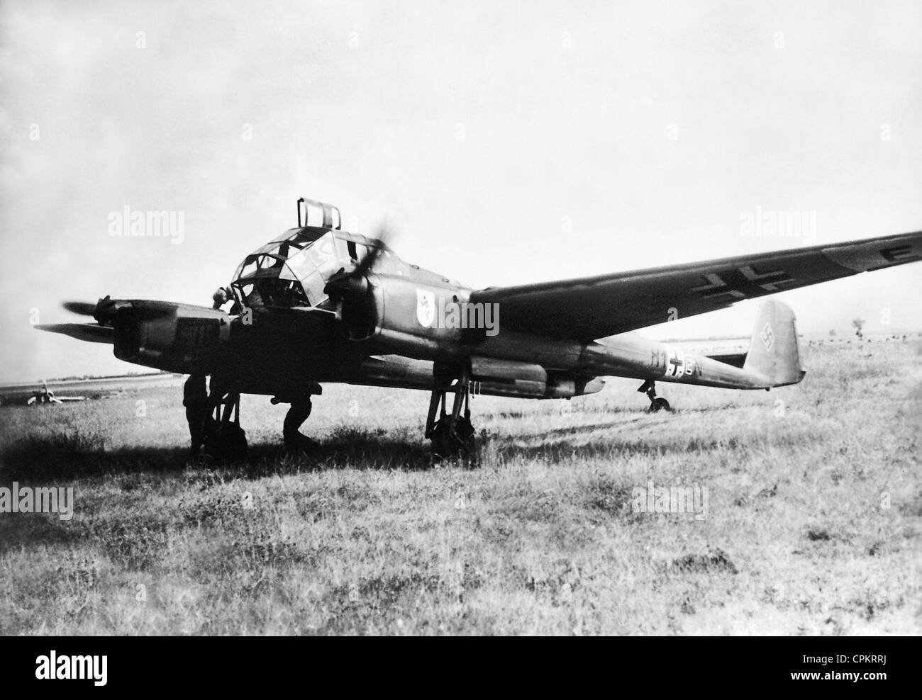 The German  reconnaissance aircraft Focke Wulf Fw 189, 1941 Stock Photo