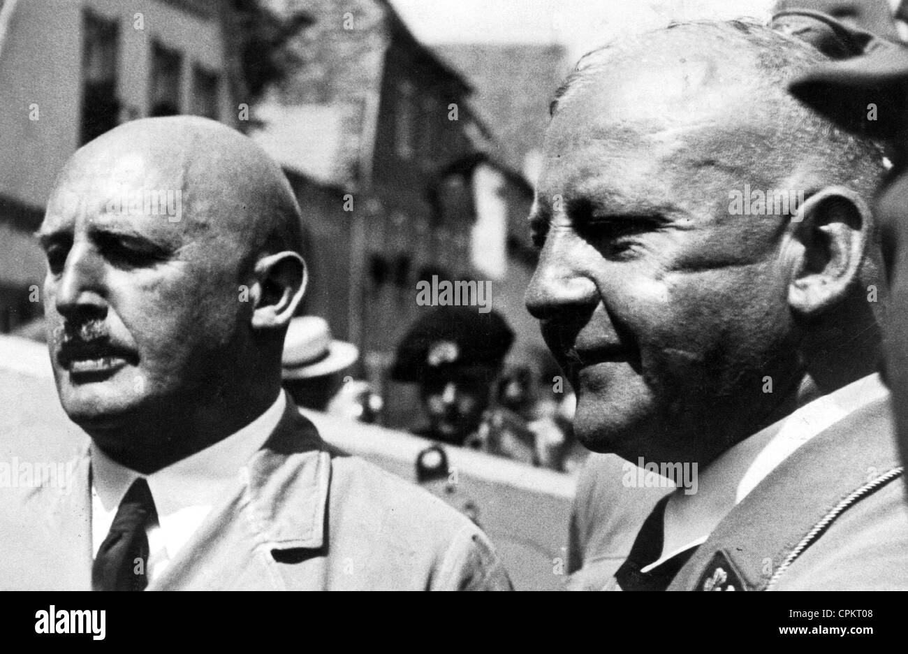 Julius Streicher with Adolf Wagner Stock Photo