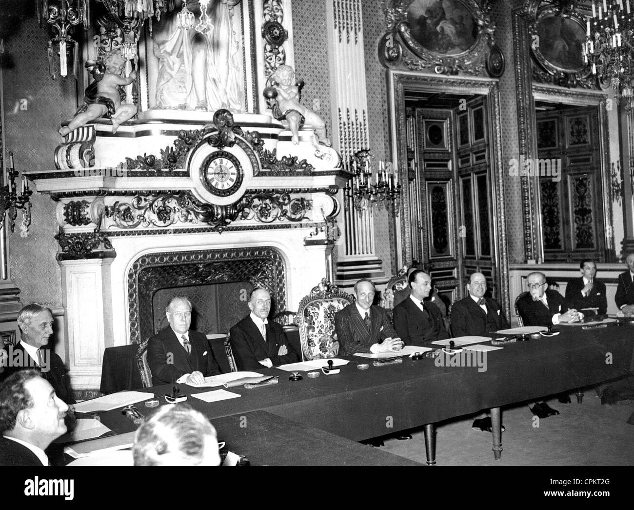 Conference about the emigration of Jews from Germany, 1939 Stock Photo