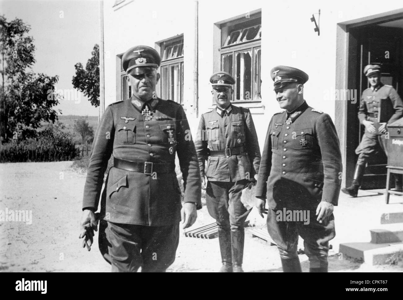 General Erich Hoepner and General Ernst Busch on the Eastern front, 1941 Stock Photo