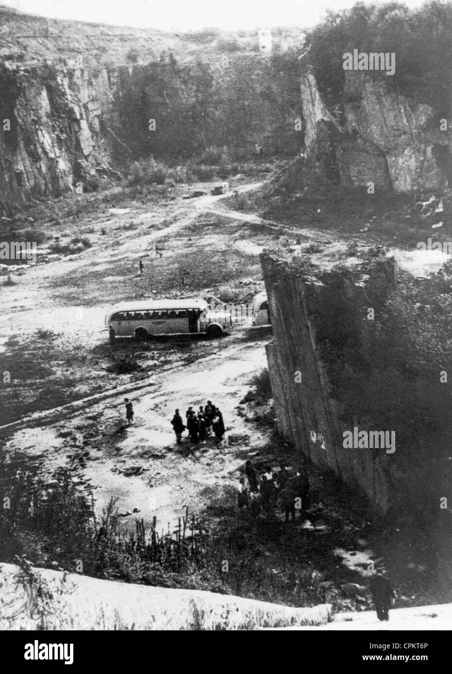 Quarry at Mauthausen concentration camp Stock Photo
