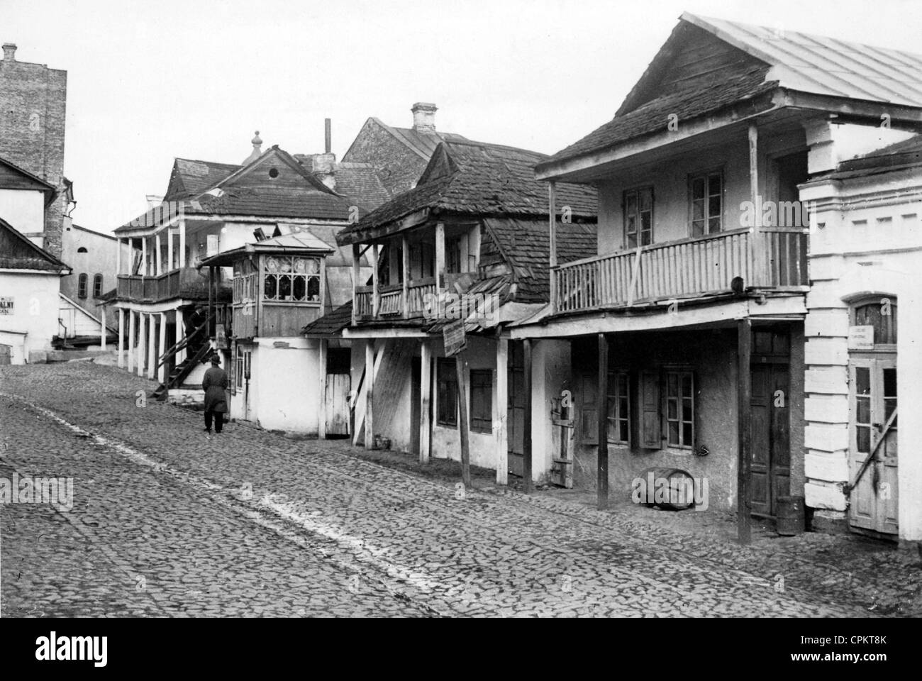 Jewish district of Kremenets before 1939 Stock Photo
