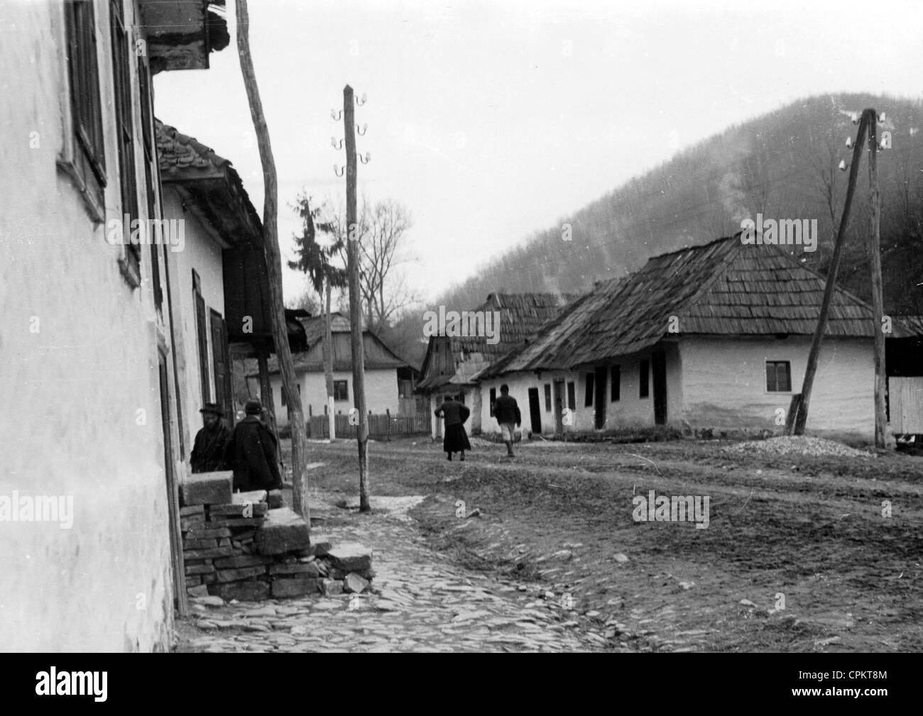 The village of Entradan which had a predominantly Jewish population, 1941 Stock Photo