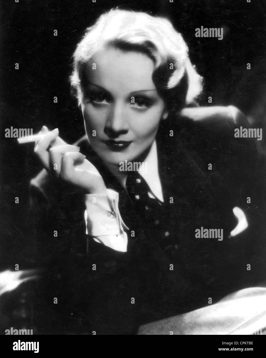 German- American actress Marlene Dietrich (1901-1992). Stock Photo