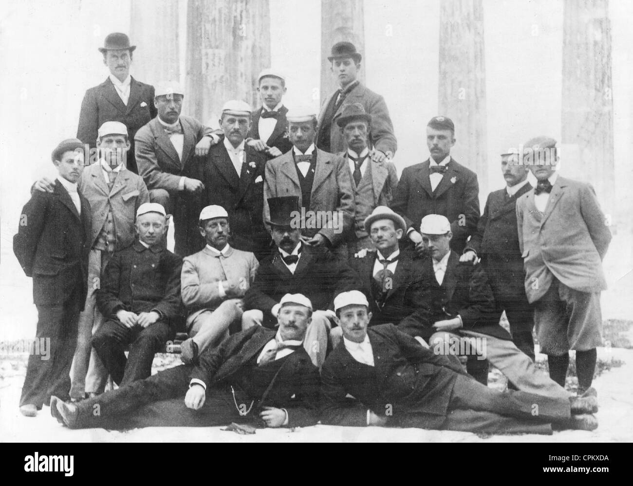 The German participants in the Olmpischen Games in Athens, 1896 Stock Photo