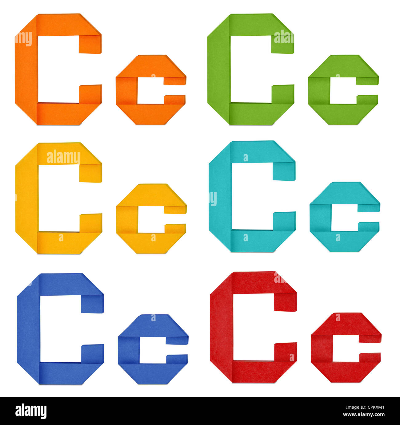 Set Of Capital Letter And Lowercase Letter C In Various