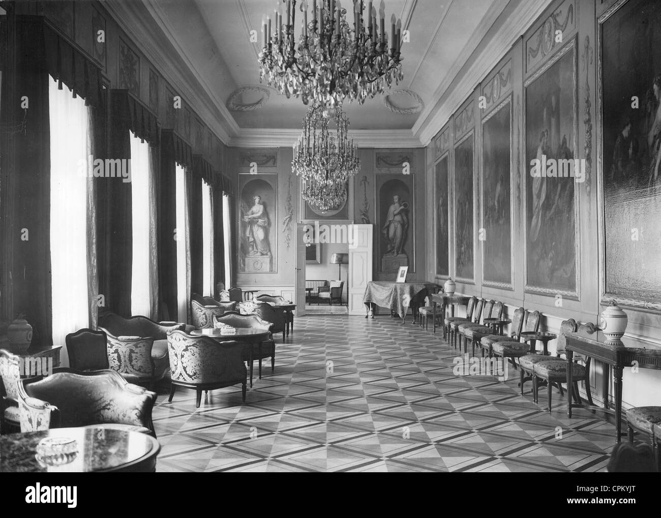 Interior in the Palace of the Reich President in Berlin, 1927 Stock Photo