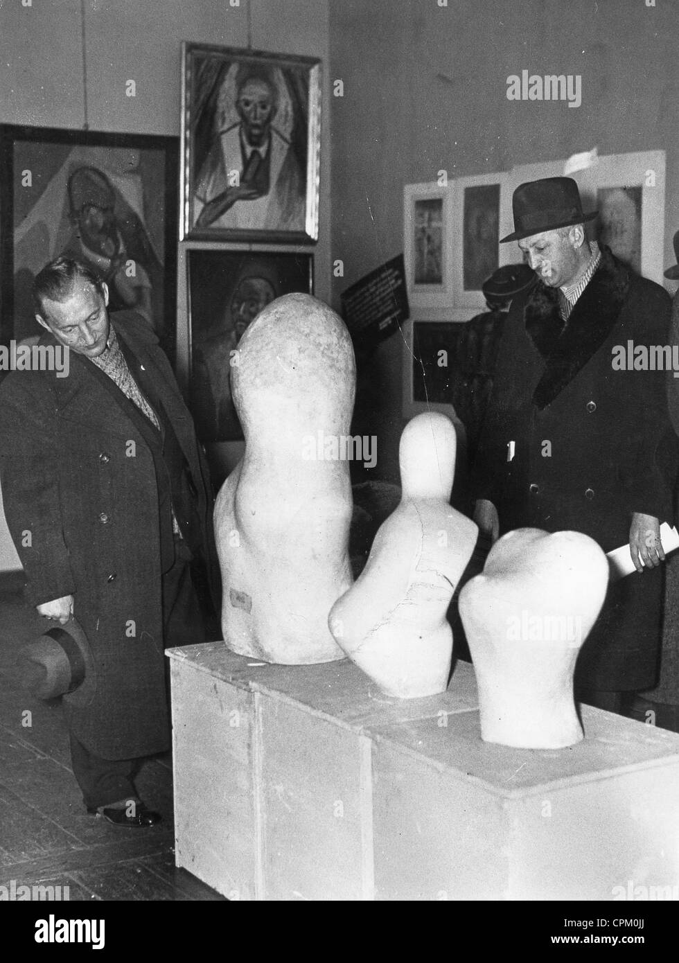 The exhibition 'Degenerate Art' in Berlin, 1938 Stock Photo