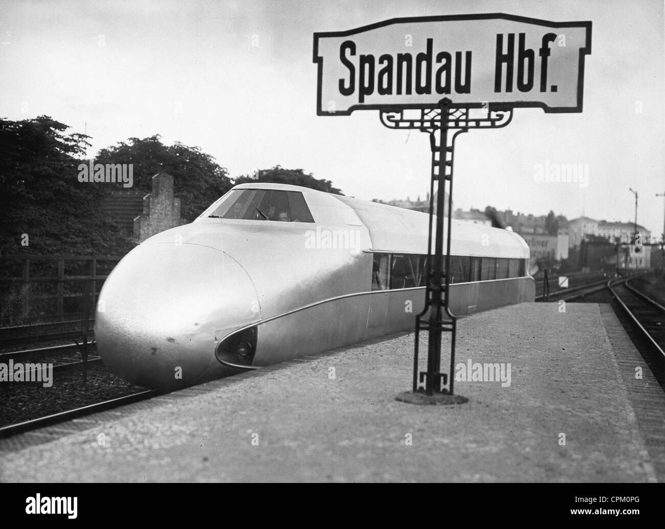 Rail Zeppelin of the Imperial Railway, 1930 Stock Photo