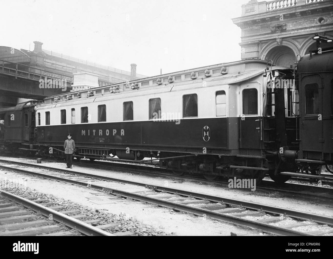 Saloon car of the Imperial Railway, 1928 Stock Photo