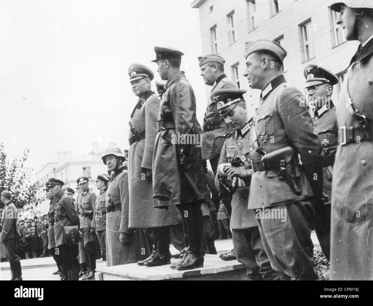 Parade during the withdrawal of the Germans from Brest-Litovsk, 1939 Stock Photo