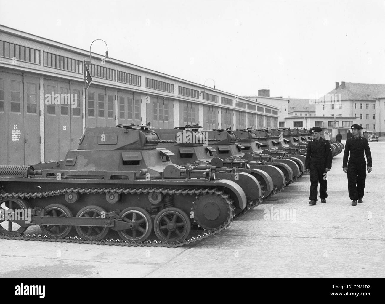 Panzer I at the armored regiment in the barracks in WÃ¼nsdorf, 1935 Stock Photo