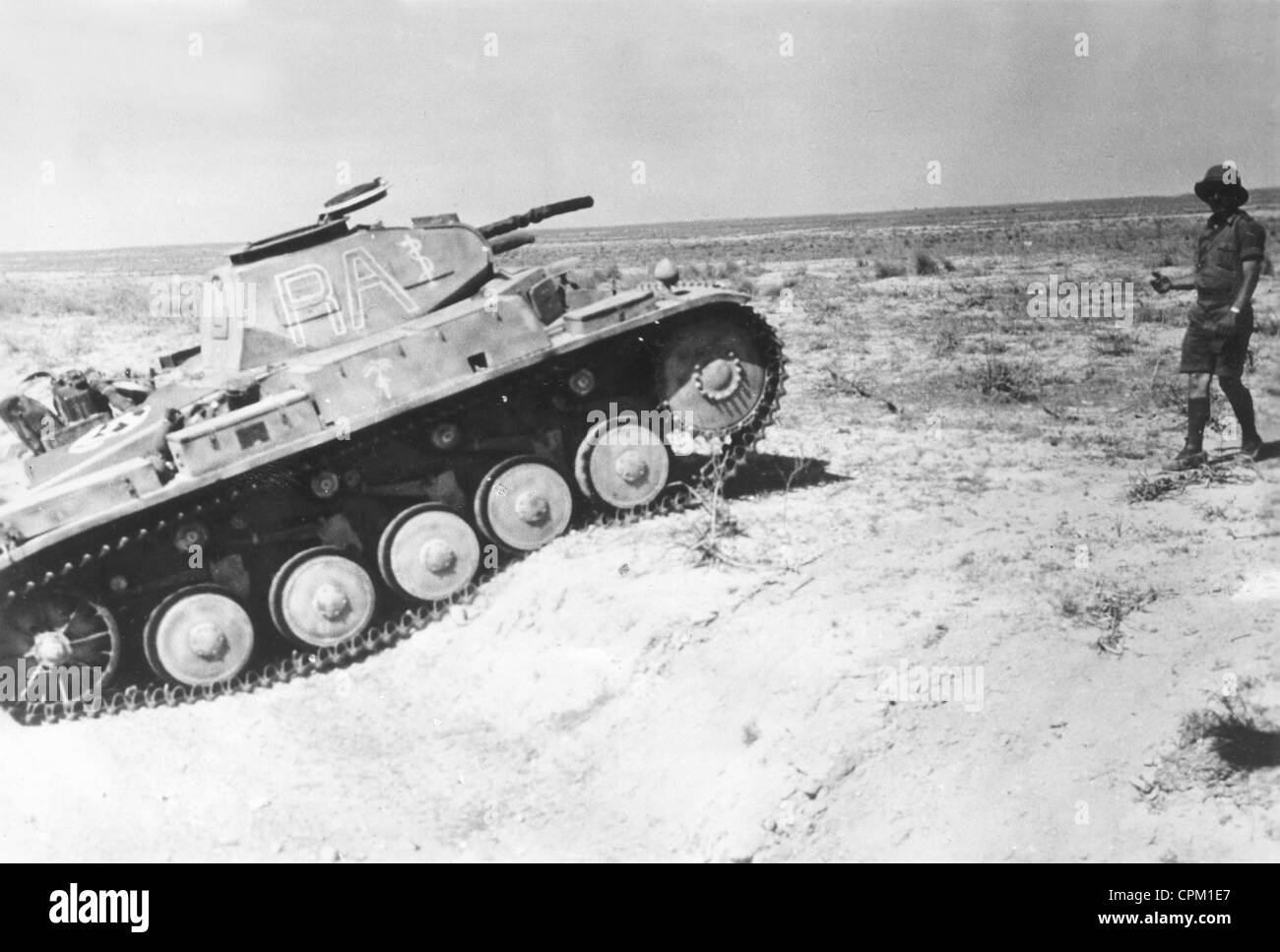 German Panzer II in Africa, 1941 Stock Photo