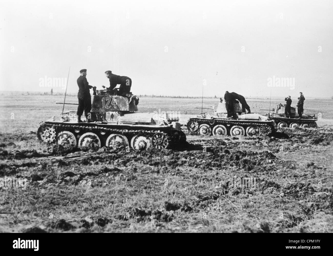 German Panzer 38 (t), on the Eastern Front, 1942 Stock Photo