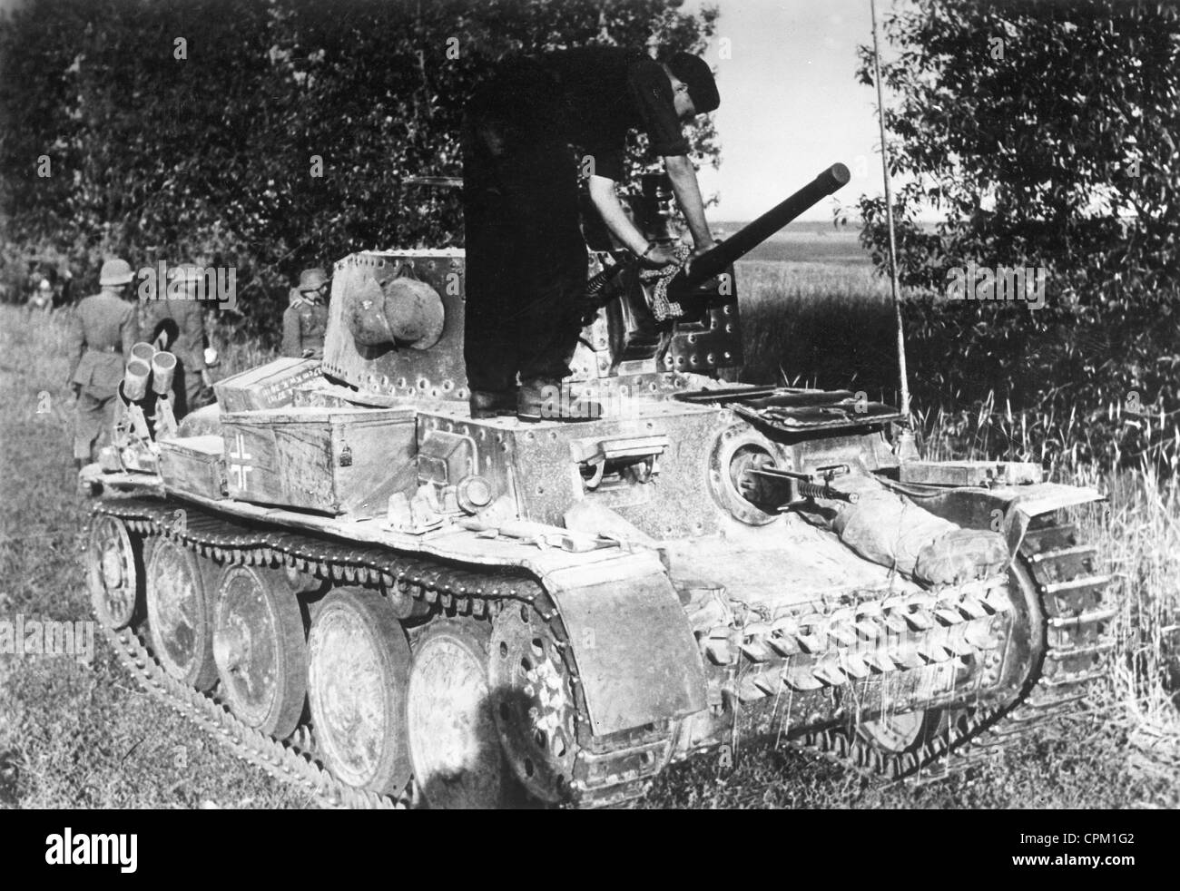 German Panzer 38 (t), on the Eastern Front, 1941 Stock Photo