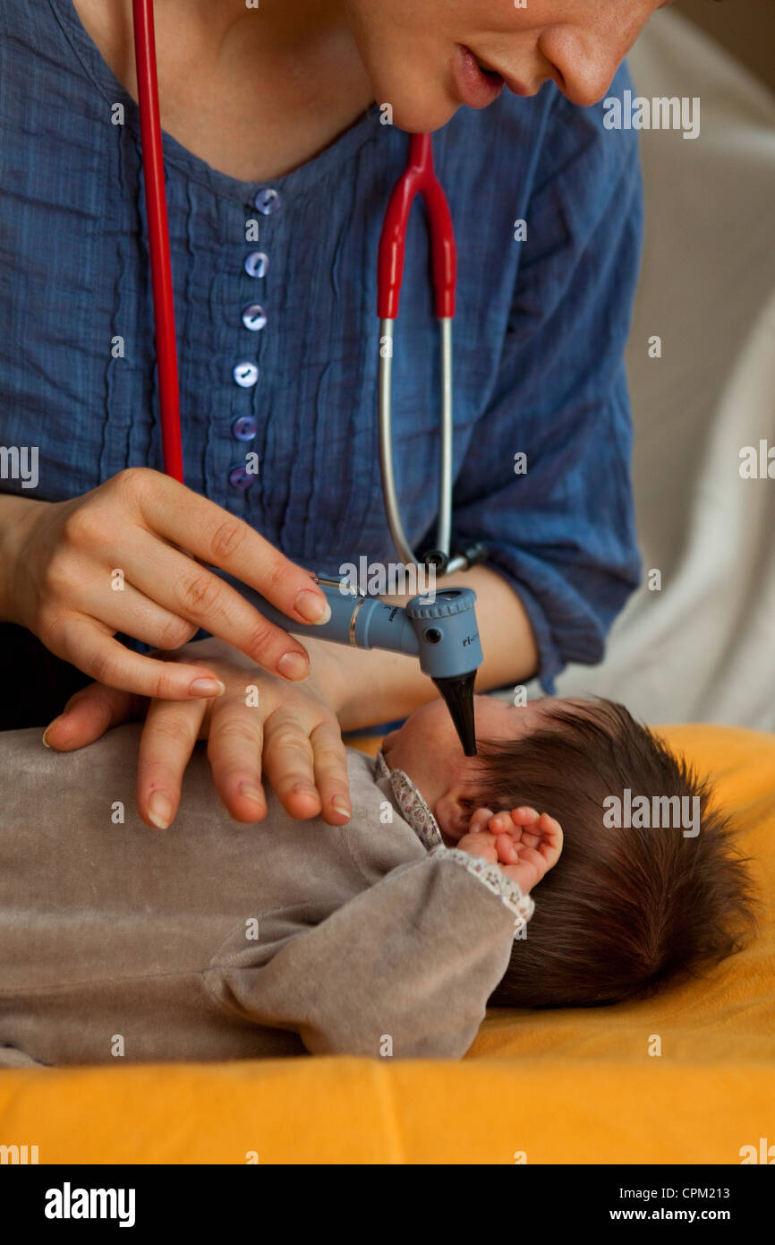 EAR NOSE & THROAT, NEWBORN BABY Stock Photo Alamy