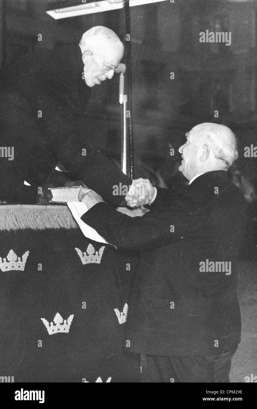 Per Albin Hansson and King Gustav V, 1943 Stock Photo