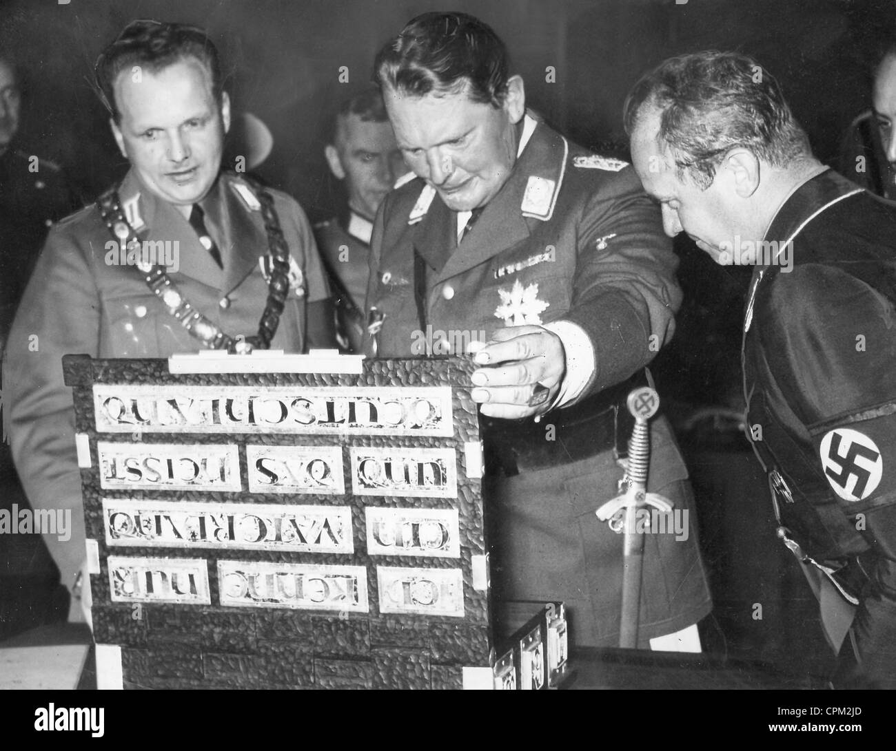 Johannes Weidemann and Hermann Goering, 1934 Stock Photo