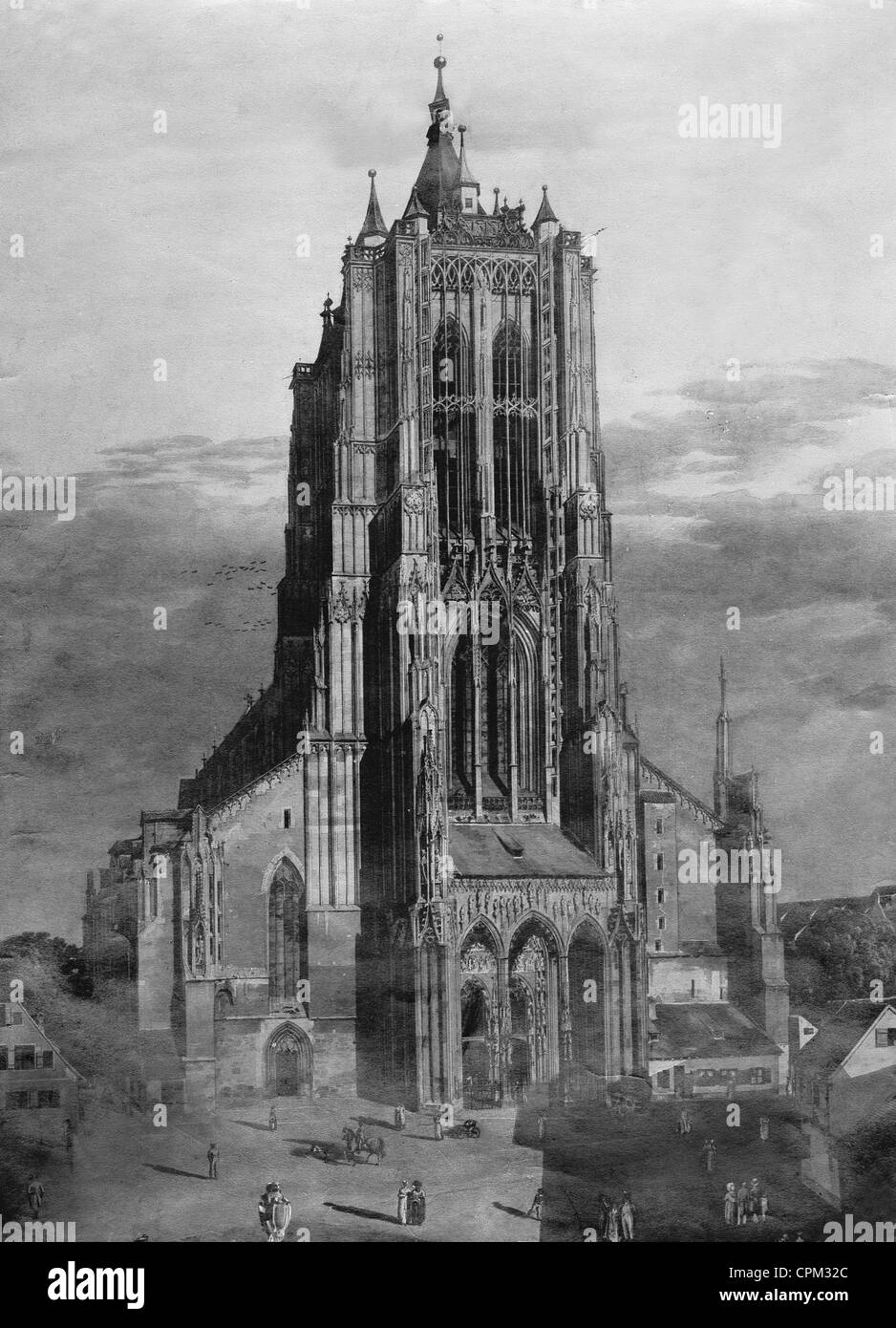 Minster in Ulm, around 1800 Stock Photo