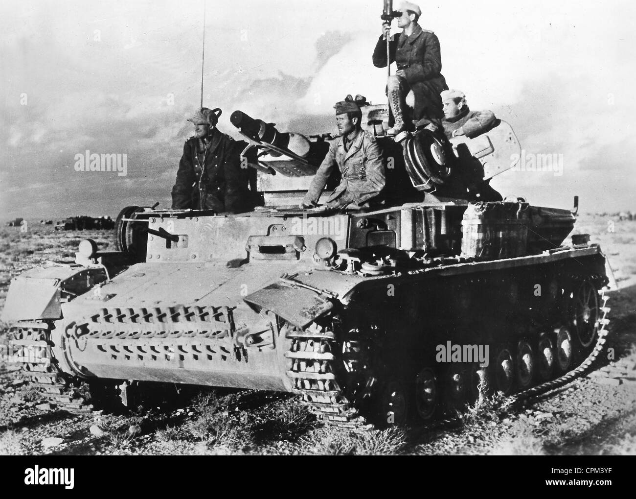 German Panzer IV in Africa, 1941 Stock Photo
