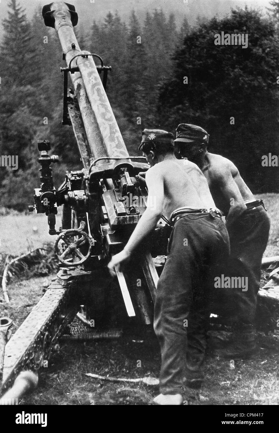 German mountain gun, 1944 Stock Photo