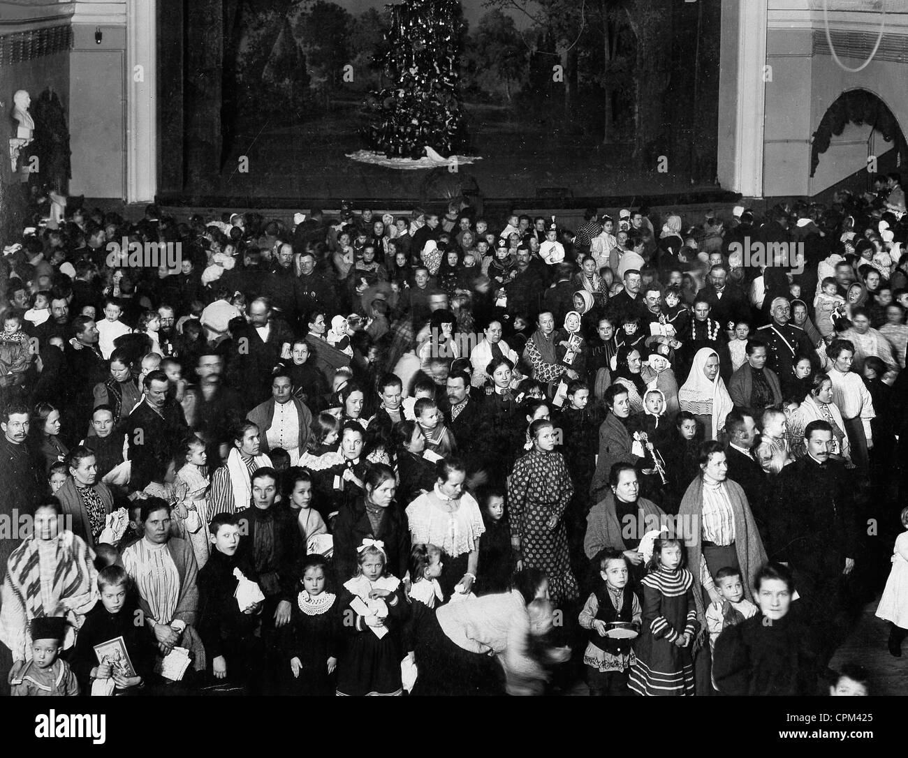 Christmas celebration in a school in St. Petersburg, 1906 Stock Photo