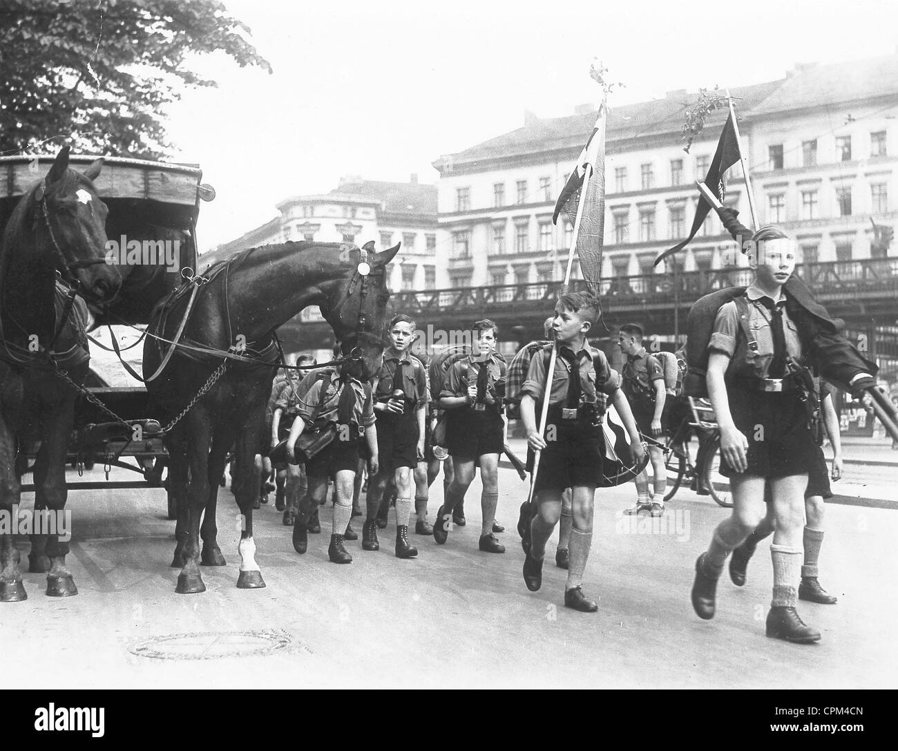 Deutsches Jungvolk (German Youth), 1937 Stock Photo