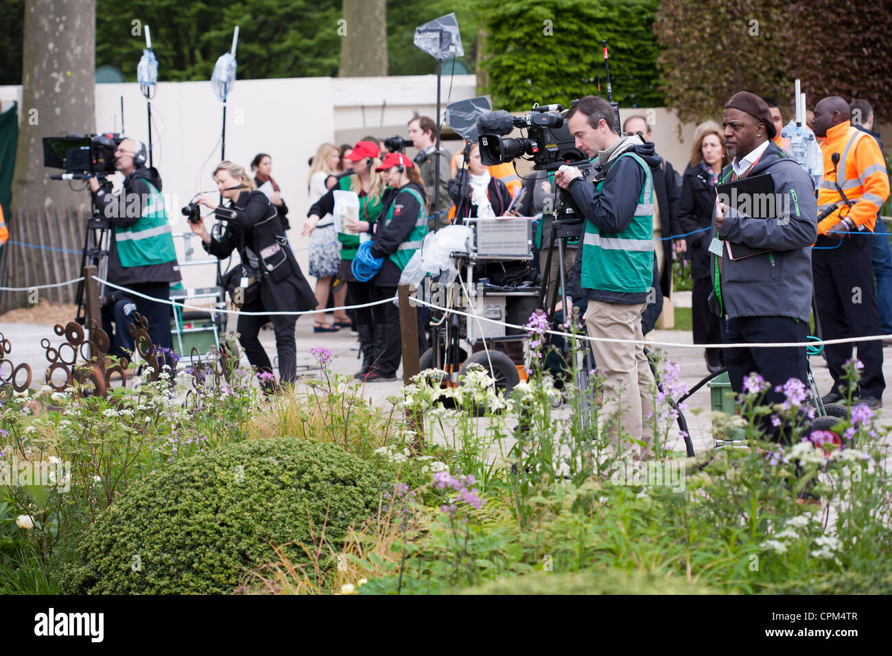Press at Chelsea Flower Show 2012. Stock Photo