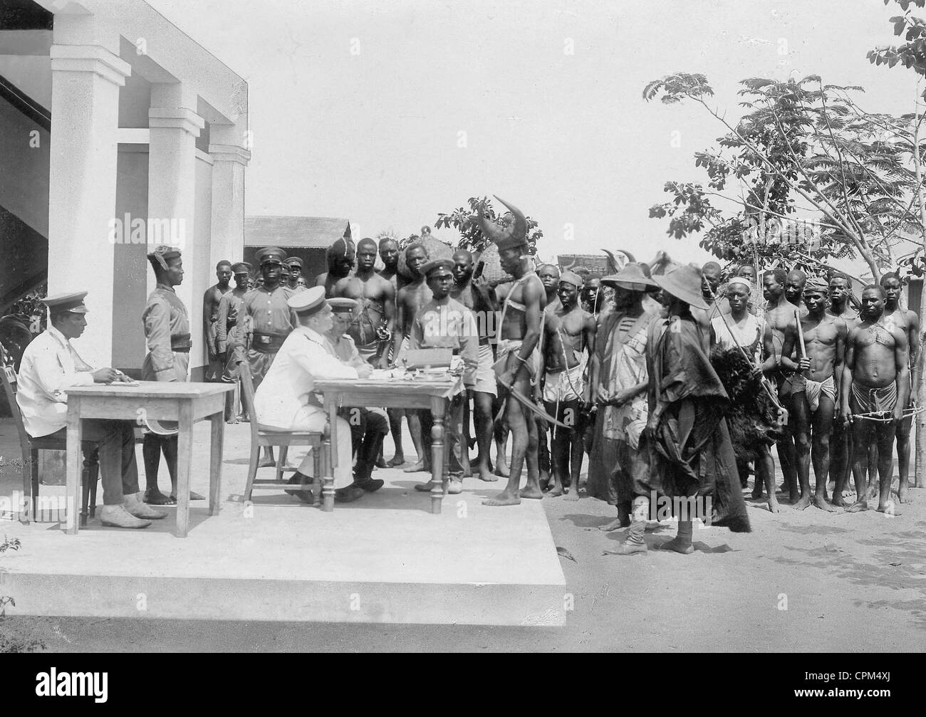 Recruitment for the Togolese police force, 1913 Stock Photo