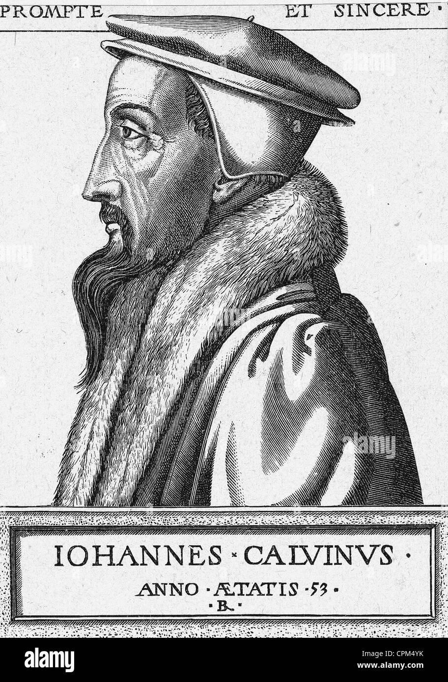 John Calvin, 1553 Stock Photo