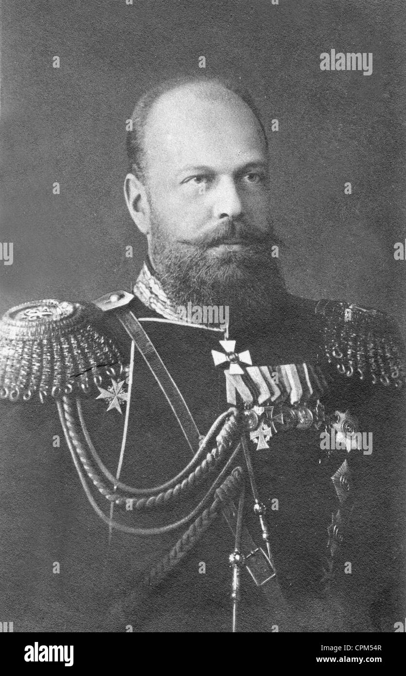 Tsar Alexander III, circa 1890 Stock Photo