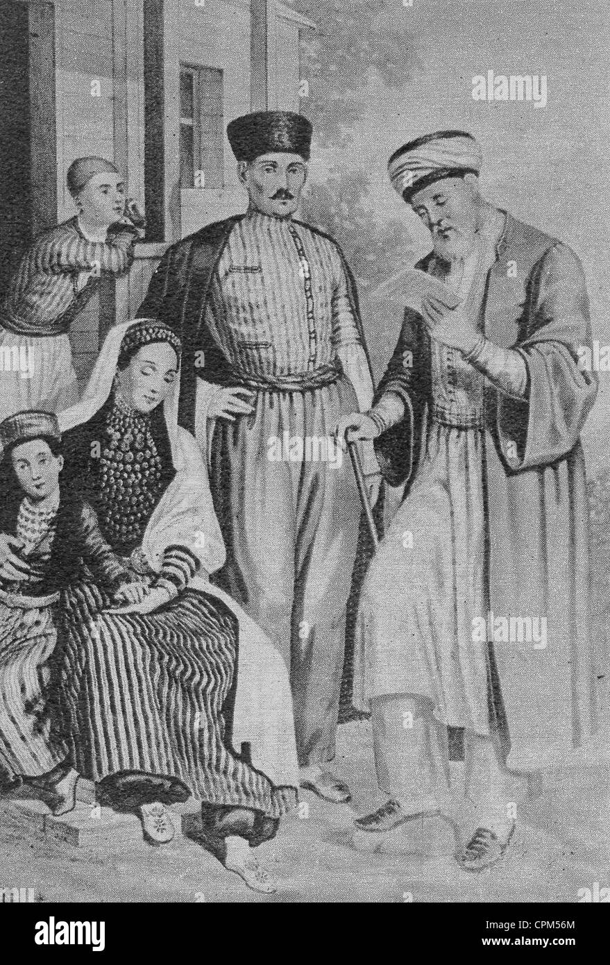 Tatars in Crimea, 19th century Stock Photo